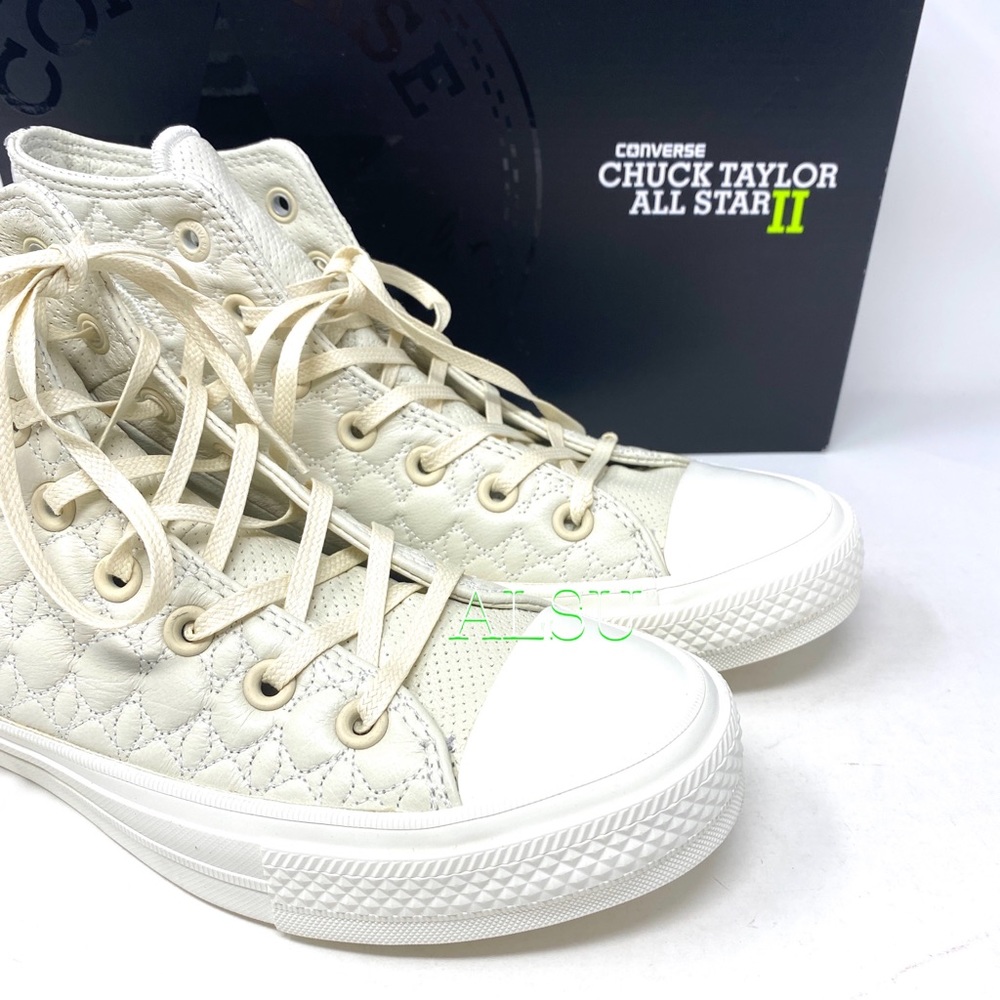 Converse Ctas 2 High Egret Leather Women’s Sneaker - Picture 8 of 10